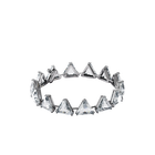 Millenia bracelet, Triangle cut crystal, White, Rhodium plated